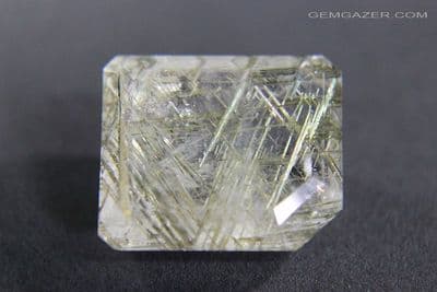 Quartz with Rutile, faceted, Brazil. 4.10 carats.