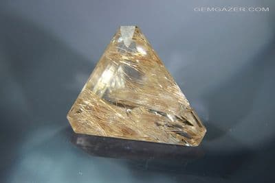 Quartz with Rutlie inclusions, faceted, Brazil. 8.03 carats.