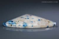 Quartzite cabochon with Lazulite & Pyrite, Switzerland. 19.61 carats.