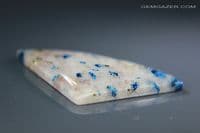 Quartzite cabochon with Lazulite & Pyrite, Switzerland. 19.61 carats.