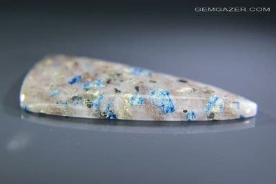 Quartzite cabochon with Lazulite & Pyrite, Switzerland. 29.95 carats.