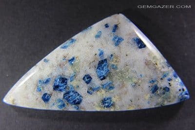 Quartzite cabochon with Lazulite & Pyrite, Switzerland. 30.18 carats.