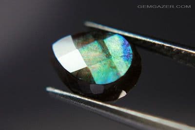 Rainbow Andradite Garnet cabochon, Japan. 3.96 carats. (Video)