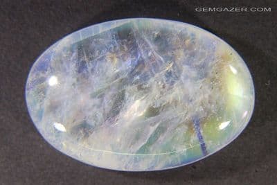 Rainbow Moonstone cabochon, Madagascar. 27.54 carats (Video).  ** SOLD **
