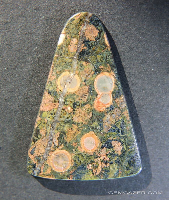 Rainforest Jasper (Rhyolite) cabochon,