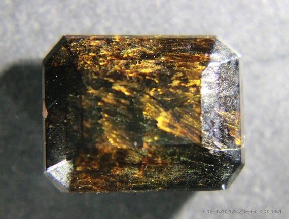 Rockbridgeite, faceted, Sweden.  6.66 carats.