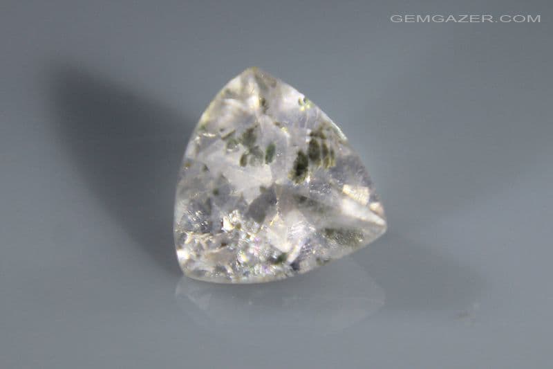 Rose Quartz with Diopside inclusions faceted Madagascar 0 82 carat