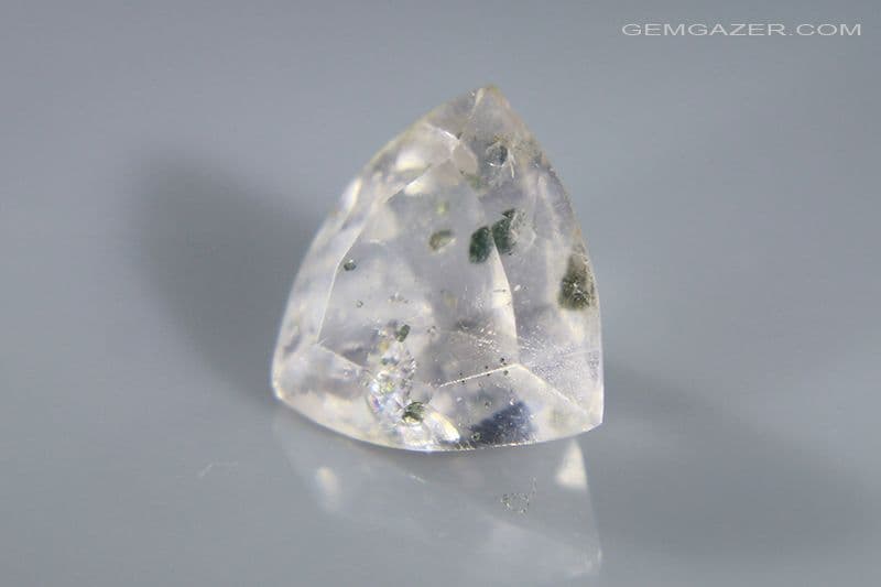 Rose Quartz with Diopside inclusions faceted Madagascar 0 82 carat
