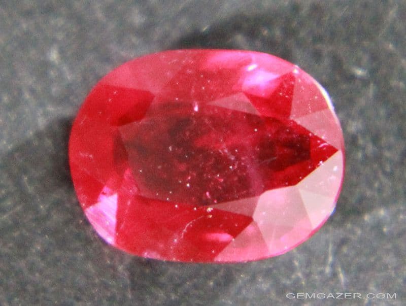 Ruby leadglass filled Thailand 1 18 carats