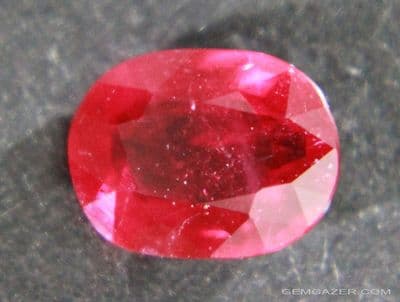 Ruby, lead-glass filled, Thailand.  1.18 carats.