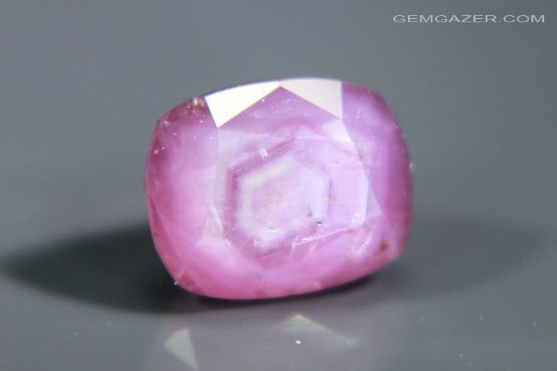 Exagonal Ruby Cub Ruby with hexagonal silk zoning faceted Madagascar 1 94 carats & x28 ...