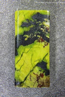 Scenic Yellow Turquoise & Hematite cabochon, Africa. 168.03 carats.  ** SOLD **