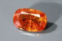 Scheelite, orange faceted, Bolivia. 4.26 carats. (Video)  ** SOLD **