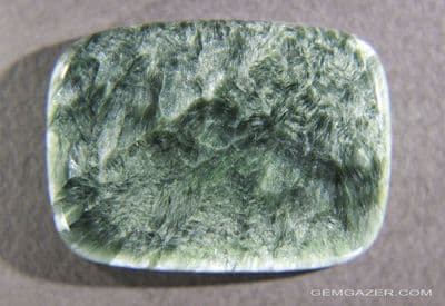 Seraphinite cabochon.  54.84 carats.