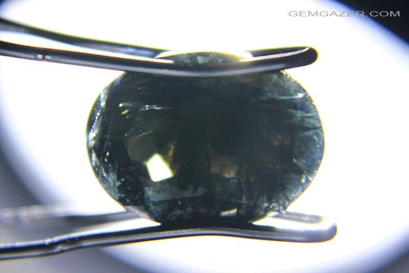 Serendibite, translucent black-blue faceted, - Main Image