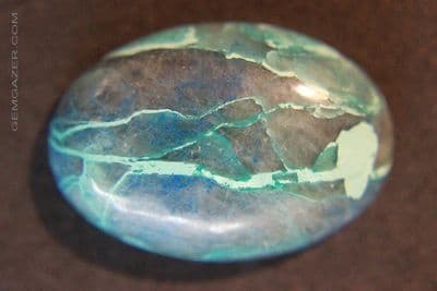 Shattuckite cabochon, Namibia.  23.47 carats.