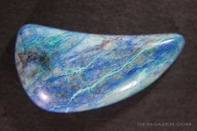 Shattuckite cabochon, Namibia.  38.79 carats.