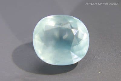 Silky Aquamarine, faceted, Brazil. 4.53 carats. (Video)  ** SOLD **