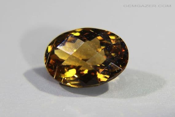 Sinhalite, yellow-brown faceted, Sri Lanka.  5.05 carats. ** Certificated **