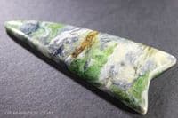 Smaragdite cabochon, Swiss-Italian Alps.  75.85 carats.