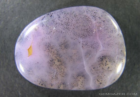 Smithsonite, purple dendritic cabochon. Mexico.  87.25 carats.