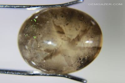 Smoky Quartz cabochon with trapiche-like zoning, Cornwall, UK. 15.01 carats.  ** SOLD **
