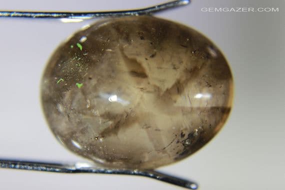 Smoky Quartz cabochon with trapiche-like zoning, Cornwall, UK. 15.01 carats.  ** SOLD **