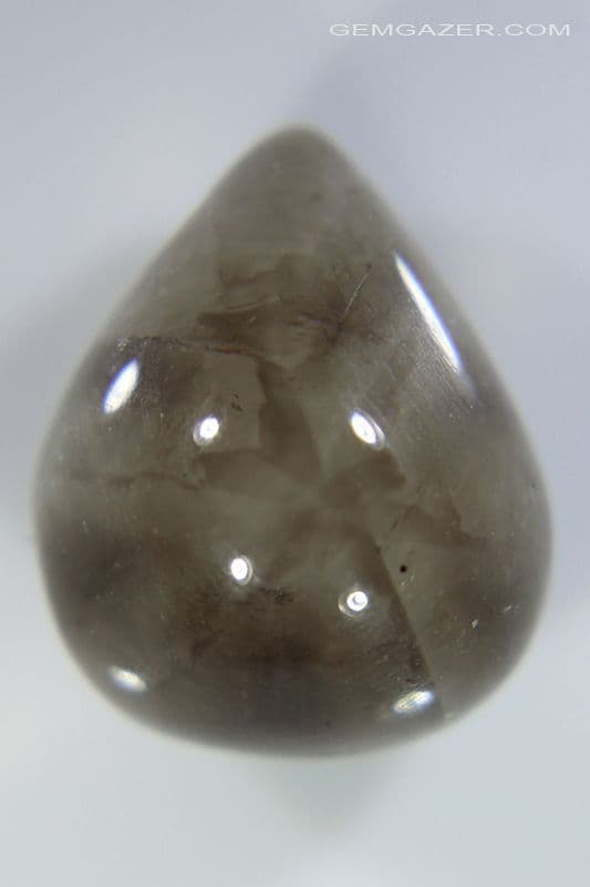 Smoky Quartz cabochon with zoning, Cornwall, UK. 6.61 carats.