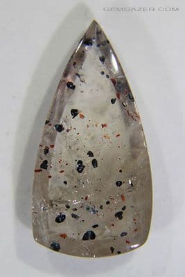 Smoky Quartz with Hematite cabochon, Madagascar. 8.45 carats. (Video)