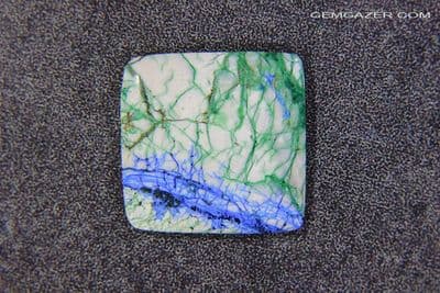 Spiderweb Azurite & Malachite in Dolomite cabochon, Russia. 14.74 carats.  ** SOLD **