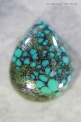 Spiderweb Turquoise cabochon, Tibet. 8.00 carats.