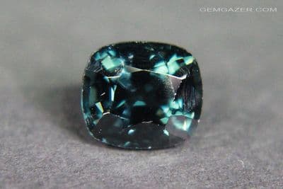 Spinel, greenish-blue faceted, Myanmar. 1.50 carats.