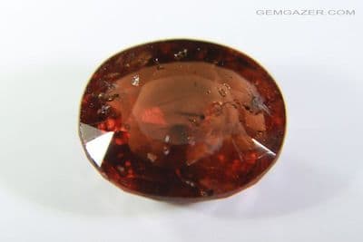 Spinel, reddish orange-brown, faceted, Myanmar. 2.68 carats.
