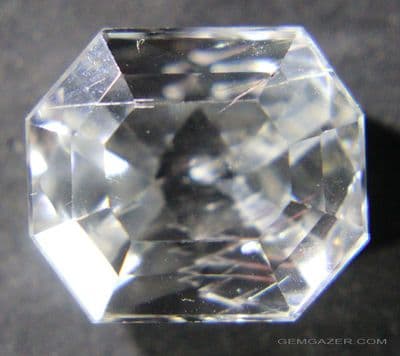 Spodumene, var: Kunzite, colourless faceted, Brazil.  17.14 carats.