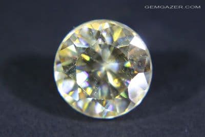 Strontium Titanate, yellow faceted. 6.69 carats.