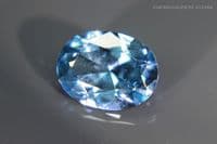Synthetic Spinel, Aqua-blue Verneuil method, faceted, 9.99 carats.