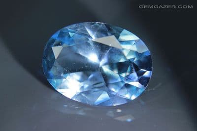 Synthetic Spinel, Aqua-blue Verneuil method, faceted. 9.50 carats.