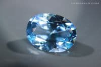 Synthetic Spinel, Aqua-blue Verneuil method, faceted. 9.57 carats.  ** SOLD **