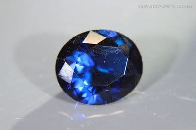 Synthetic Spinel, deep blue Verneuil method, faceted. 8.33 carats.