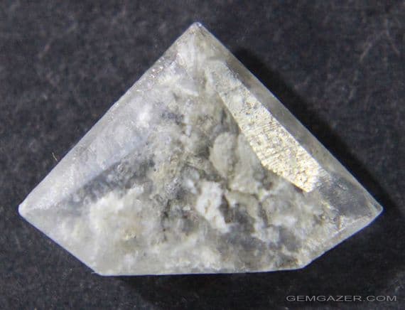 Thenardite, colourless faceted, Germany.  3.90 carats.