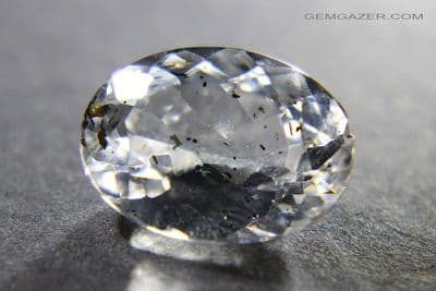 Topaz with Chlorite inclusions, faceted. Brazil.  12.14 carats.