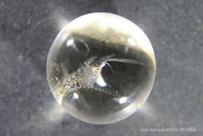 Topaz with Zircon crystal inclusions, Myanmar.  12.84 carats.