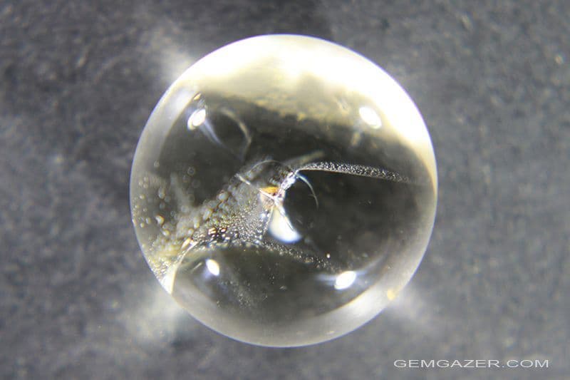 Topaz Inclusions Topaz with Zircon crystal inclusions Myanmar 12 84 carats SOLD