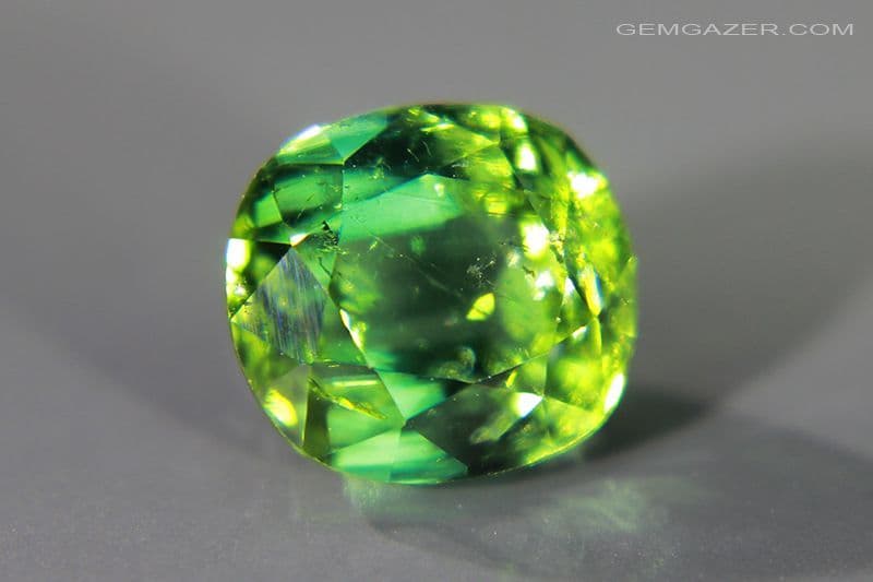Tourmaline yellow-green faceted Jabba mine Afghanistan 2 76 carats