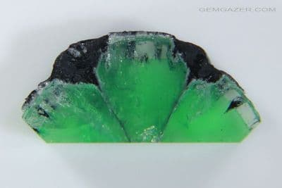 Trapiche Emerald slice, Colombia. 1.77 carats.