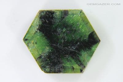 Trapiche Tourmaline (Uvite) crystal slice, Zambia. 2.40 carats.