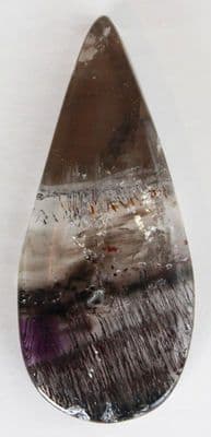 Tri-colour Quartz with Hematite inclusions, Brazil.  25.33 carats.