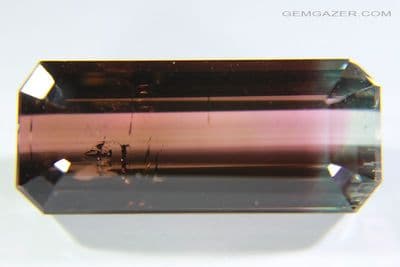 Tri-colour Tourmaline, faceted, Mozambique. 9.61 carats.