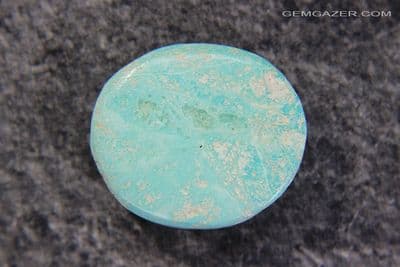 Turquoise with Claystone matrix cabochon, Cornwall, UK. 19.70 carats.  ** SOLD **
