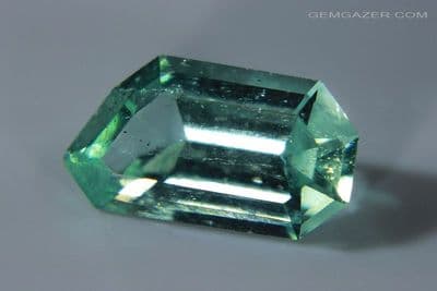 Vanadium Beryl, faceted., Nigeria. 1.16 carats.  (See Video)